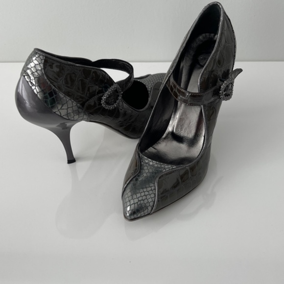 Just Cavalli all leather patern pump shoes - Picture 5 of 8